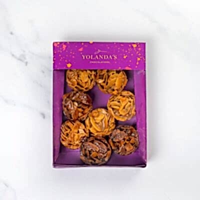 Florentines, Caramelised Almonds with Milk Chocolate